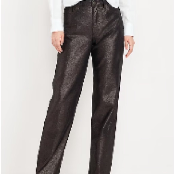 Old Navy Women’s Black High-Waisted Shine Jeans - Picture 8 of 9